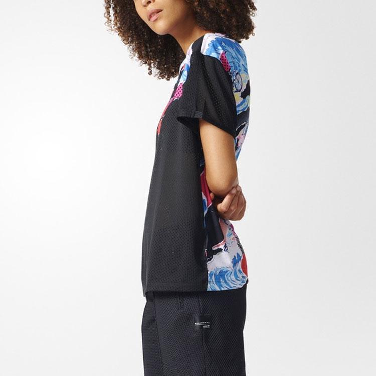 Women's T-Shirt Adidas Originals Drop Shoulder Sleeve T Shirt Women's Black