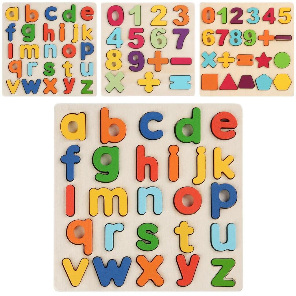 Wooden Montessori Number And Letter Puzzle For Early Childhood Learning And Cognitive Development