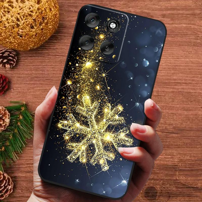Christmas Painted Cover For Motorola Moto G56 G86 G24 Power G05 G54 G34 G14 G15 G35 G55 G75 Case Silicone Soft Funda Phone Cover
