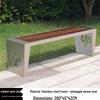 Stainless Steel & Solid Wood Outdoor Anti-Corrosion Park Bench for Garden or Courtyard Use