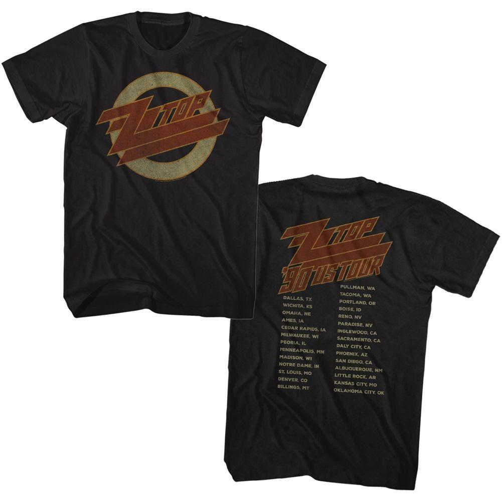 Музыкальная футболка ZZ Top, тур по США 1990 2XL