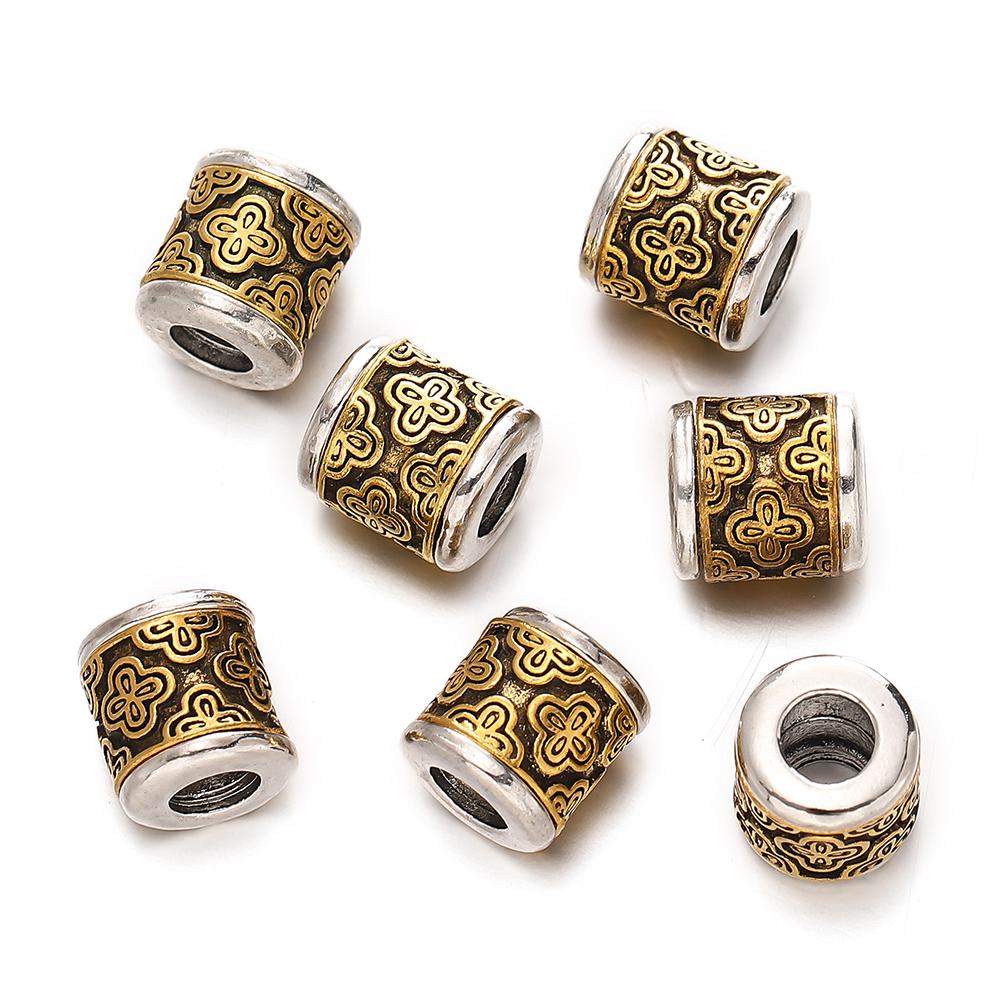 5pcs/lot Alloy Spacer Beads Metal Color Irregular Bead for DIY Jewelry Bracelet Necklace Making Findings Supplies Accessories