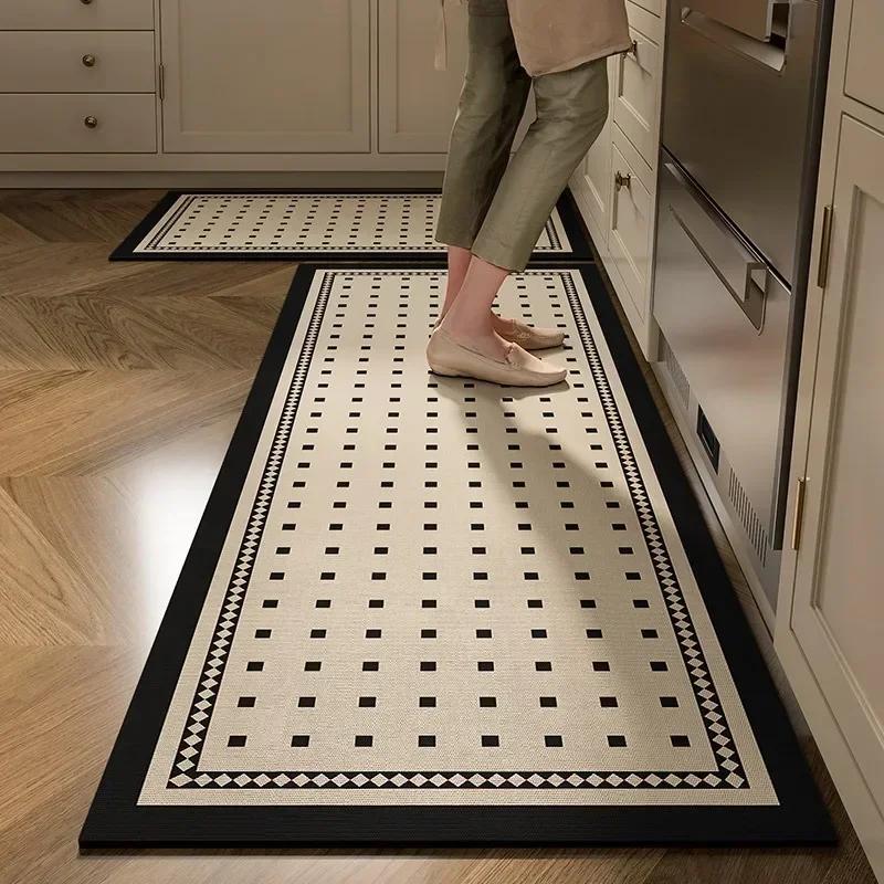 Long Rug for Kitchen Carpet Waterproof Pvc Floor Mat Leather Oil-proof Non-slip Area Rugs Home Decor Foot Mats Alfombra Cocina