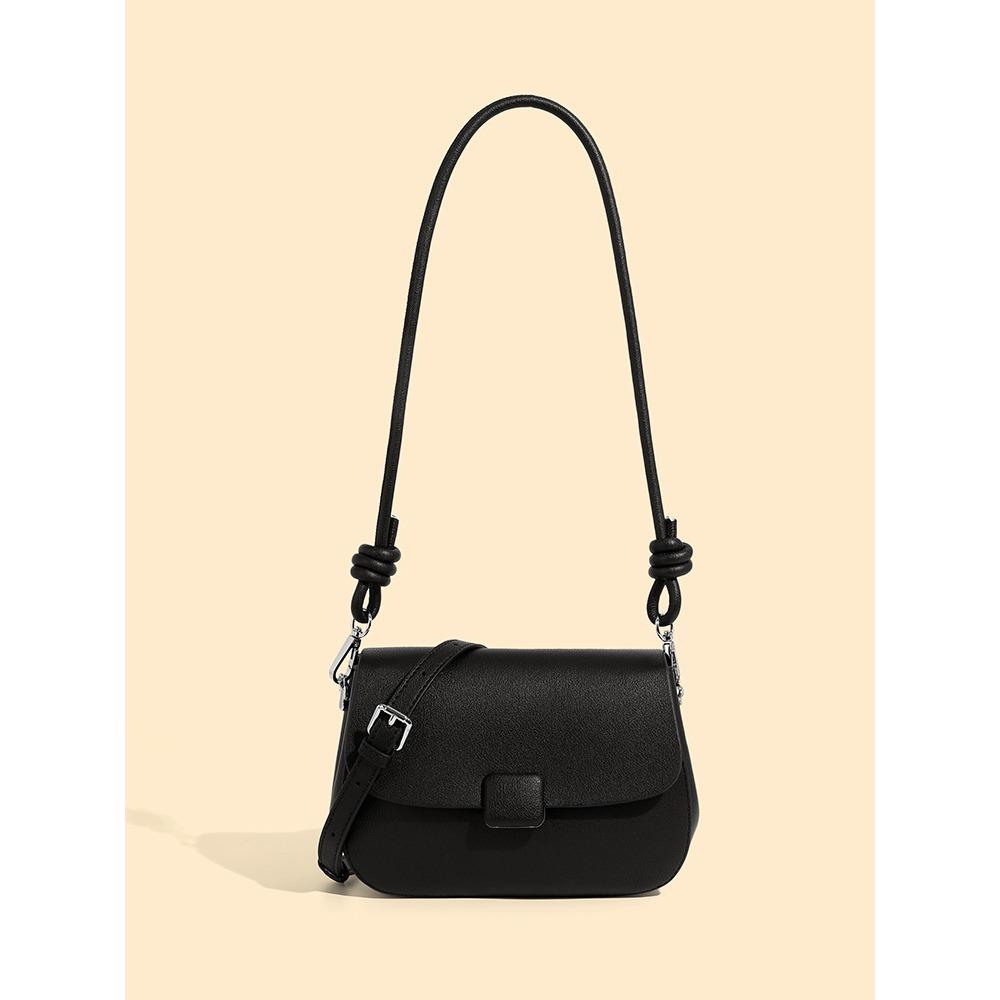 Nova Bolsa Quadrada Pequena Versátil e Fashionável Couro de Vaca Bolsa de Ombro Mensageiro Couro Macio Temperamento Bolsa Feminina