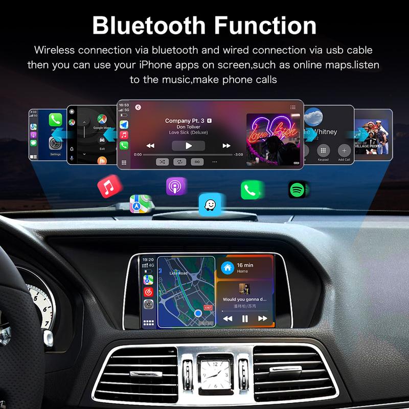 Wireless CarPlay Android Auto For Benz E-Class W212 E300 E350 Coupe NTG4.5 5.0 2012-2016 Interface Upgrade Decoder Box MuItimed