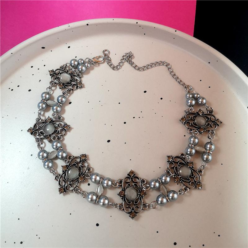 New Trendy Gothic Geometry Star Crystal Choker Pendant Chain Necklaces For Women Charm Y2K Vintage Harajuku Accessories Jewelry