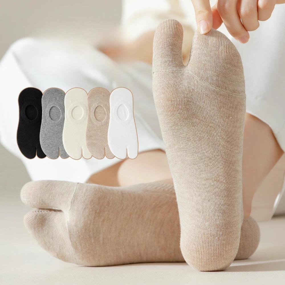 Zweifinger-Baumwollsocken im japanischen Stil, Unisex-Clogsocken, Zehentrennersocken aus Polyester, Kimono-Flip-Flop-Sandalen, geteilte Zehensocken