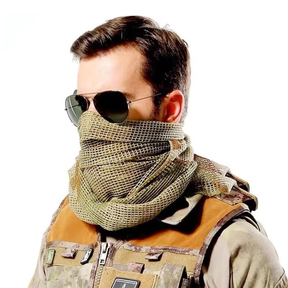 Camouflage Head Wrap Breathable Netting Neck Scarf Durable Mesh Scarf Outdoor Sports