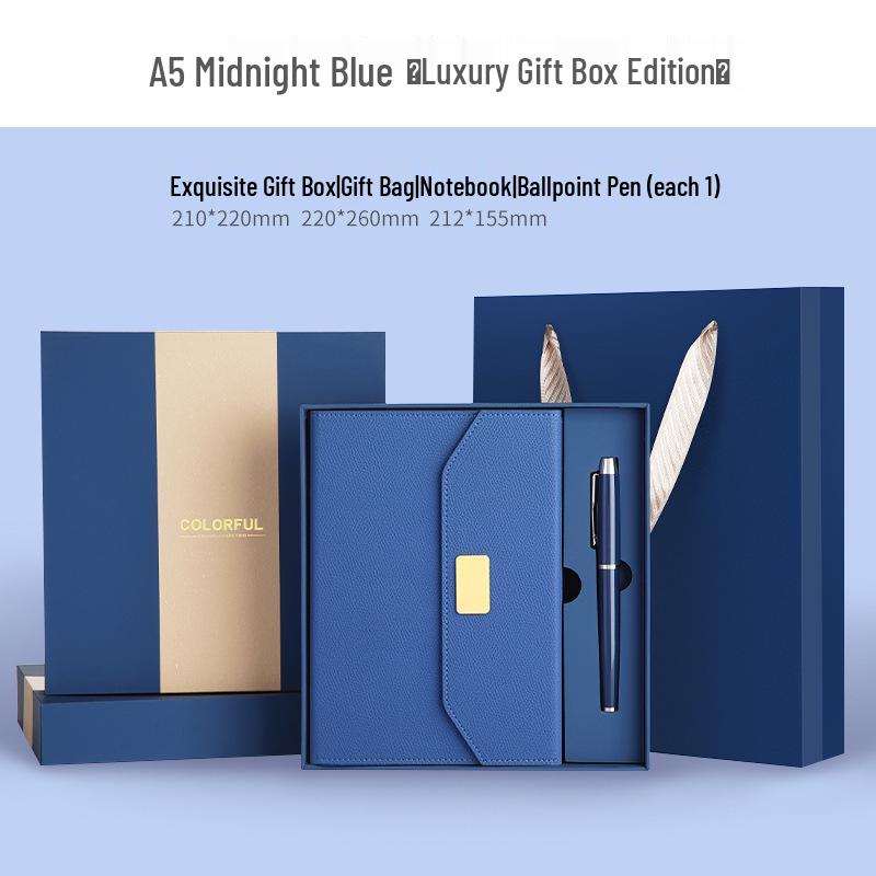 Individuell gestaltbare Firmen-Geschenkbox: Personalisierter Geschäftsnotizblock mit Logo-Druck