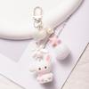 Portachiavi con Ciondolo Coniglio Peluche Cartone Animato - Ciondolo a Forma di Cuore per Borsa, Ornamento Versatile Stile Ins Ragazzino