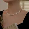 Elegant Oval Pearl Single-Layer Clavicle Necklace In Niche Ins Style