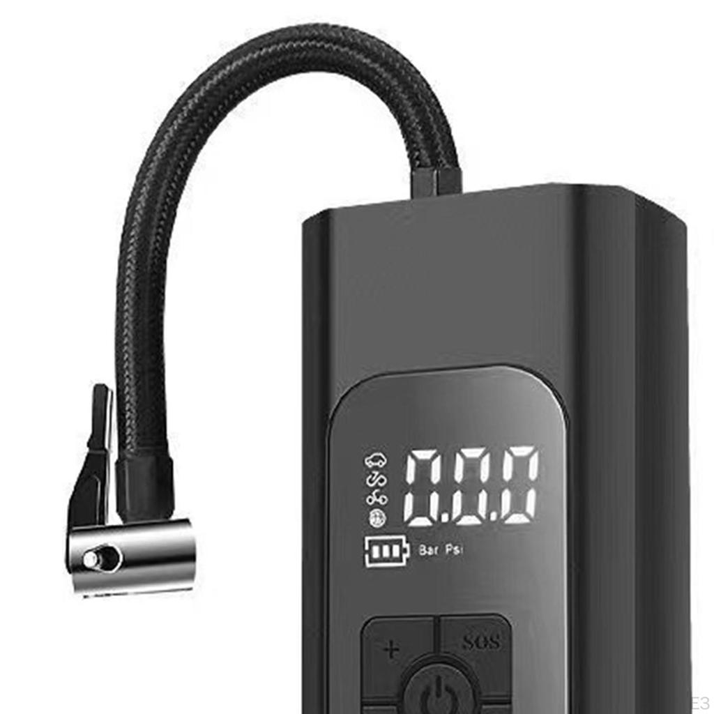 12V Air Compressor Car Pump Electric Tire Inflation Portable Inflator Emergency Light Led