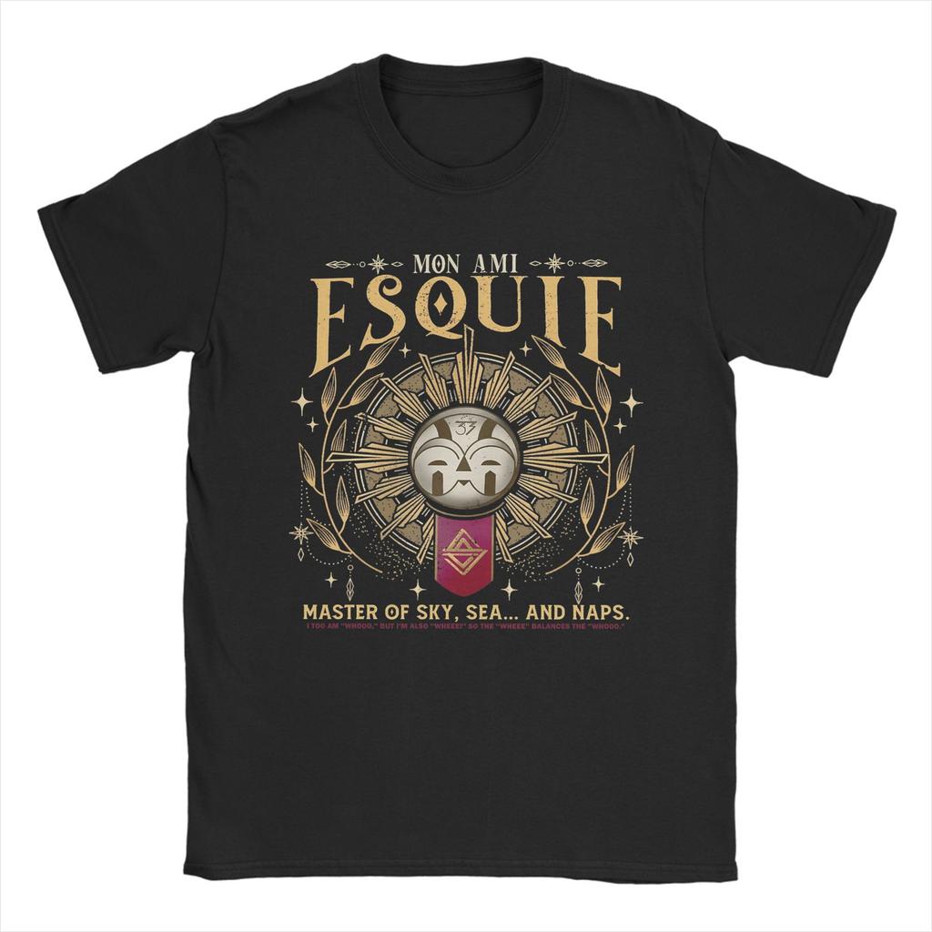 Streetwear T-Shirt Baumwolle 100% Mann Sommer Clair Obscur Expedition 33 Esquie Game Fans T-Shirt Y2K Großhandel Kurzarm Kleidung
