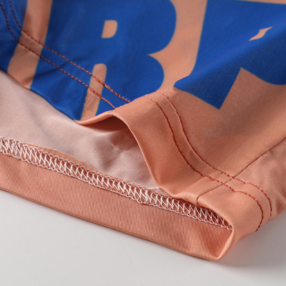 Men's Boxer Briefs with Wide Waistband Mid-rise Patchwork Color Letter Print U-convex Shorts Breathable Sport Panties