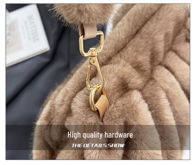 New High-End Plush Pleated Cloud Bag - Women's Trendy Crossbody for Autumn/Winter