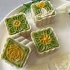 Ice Skin Pastries Mold Hand Pressed Mooncakes Mold Square Bean Pastes Cake Molds Plastic Desser Mould for Cooking Lover