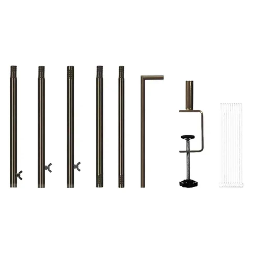 Арка для декора вечеринки над столом Стойка Прочная металлическая трубка Регулируемая высота Регулируемая длина Сборка без инструментов чёрный