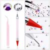 Neue Multi-Size 12 Grids Nagel Strass 3D Kristall AB DIY Nail art Dekorationen Kristall Diamant Edelstein 3D Nagel Schönheit