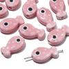 2Pcs Ceramic Beads Hand-painted Polka Dot Double-sided Fish Beads For DIY Bracelets Necklaces Jewelry Making Accessories