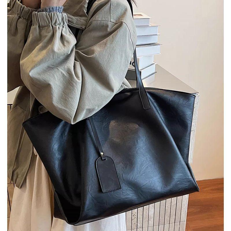 Simple Retro Large-capacity Autumn and Winter New Tote Bag 2025 Women's Fashion Commuter Explosive Casual Shoulder Bag