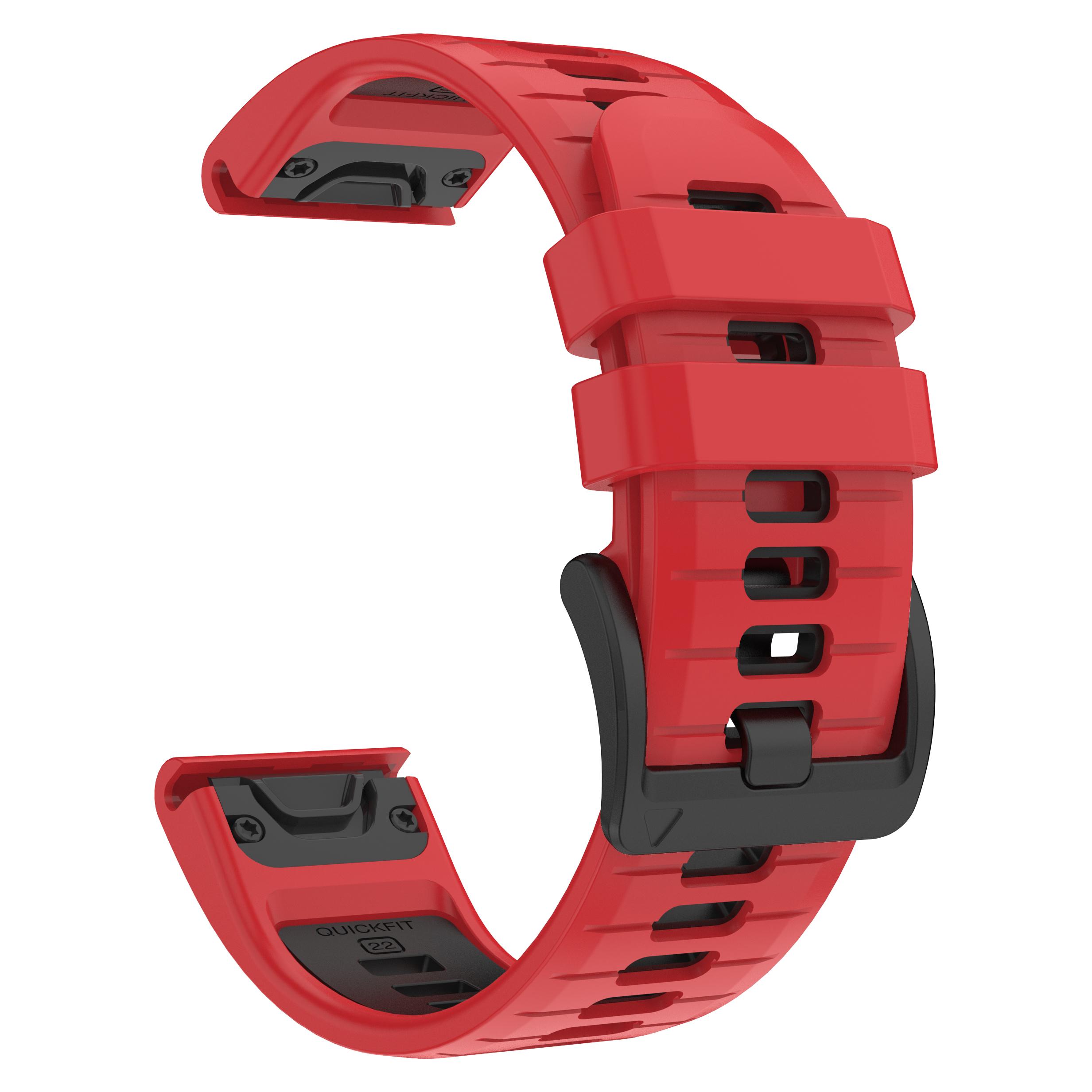 

26-мм ремешок для часов Amazfit T-Rex Ultra 2 51 мм, спортивный силиконовый браслет, аксессуары QuickFit 26mm красный черный