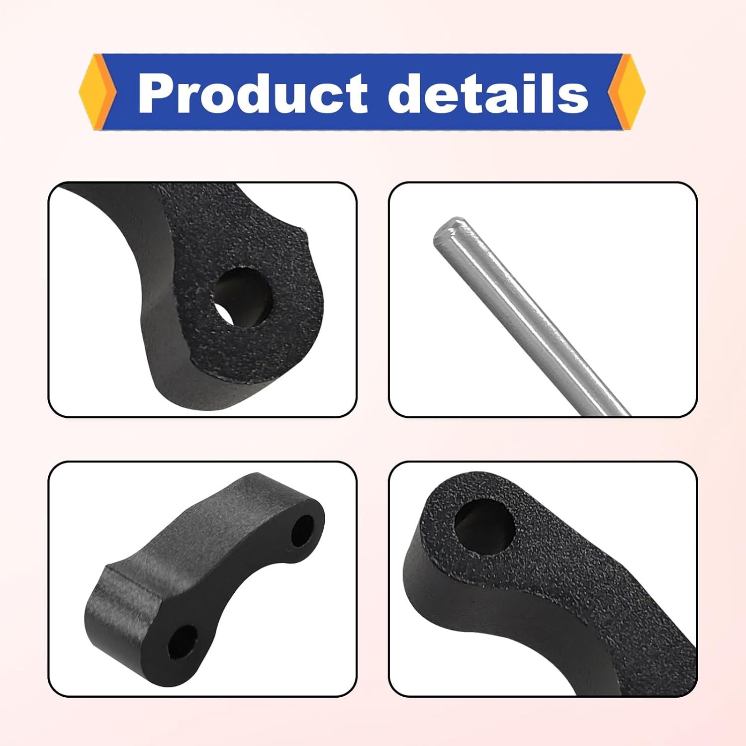 Rear Window Latch Hinge Pivots Replacement for First Gen Tacoma Tundra Rear Quarter Window 1995-2004 Tundra 2000-2006 Xtracab 2pcs(Black)