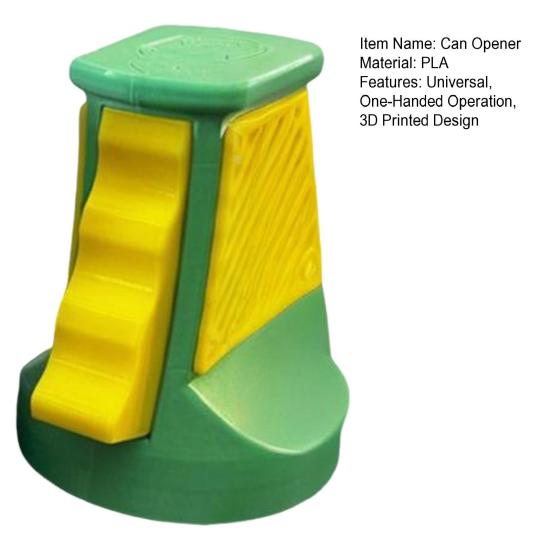 3D Printed Can Opener Beverage Soda Can Opener One-Handed Operation