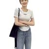 Black Hollow Shoulder Short Sleeve T-Shirt Women's Summer New Irregular Short Student