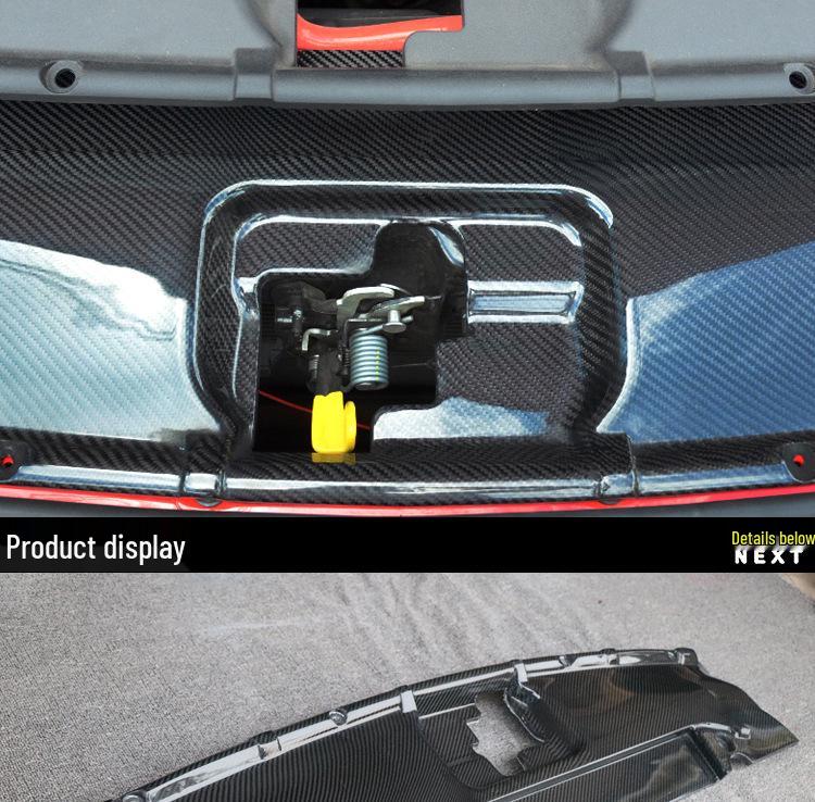 Carbon Fiber Radiator Cover & Hood Latch Guard for 15-17 Ford Mustang