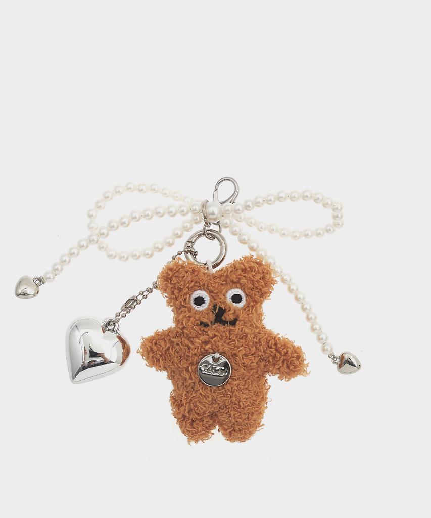 Talli Boucle Bear Keychain_Brown
