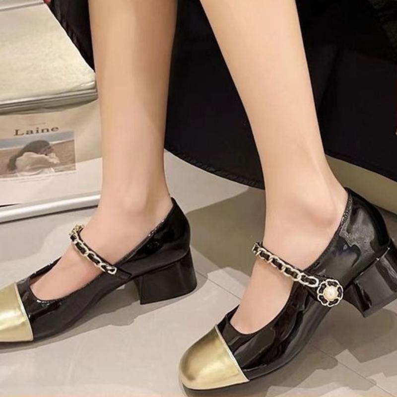 2025 Spring Autumn Women's New Vintage Mary Jane Flat Shoes Shallow Square Toe Large  Women's Shoes