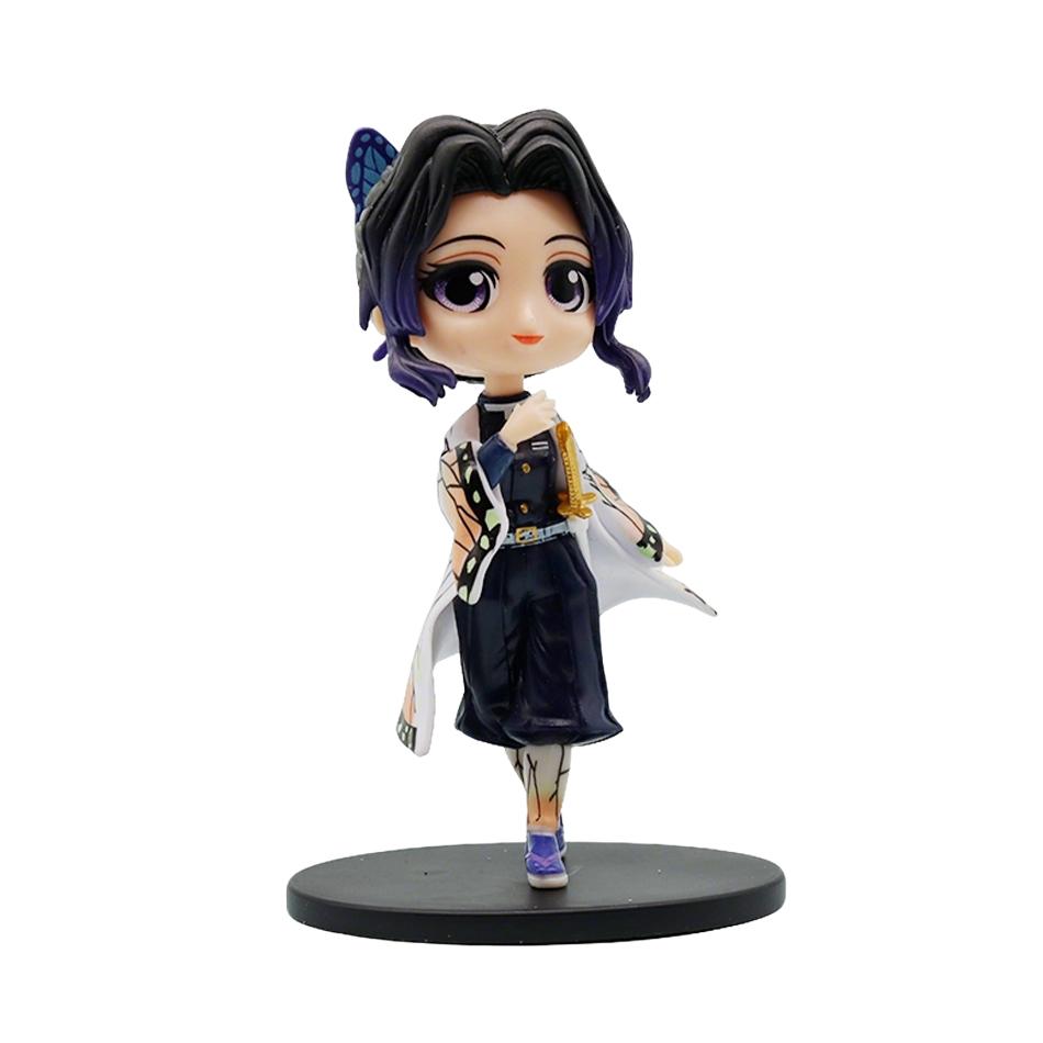 New Anime 13Cm Demon Slayer Figure Nezuko Tanjirou Zenitsu Inosuke Kyoujurou Giyuu Kawaii Qposket Pvc Model Toys Children Gift