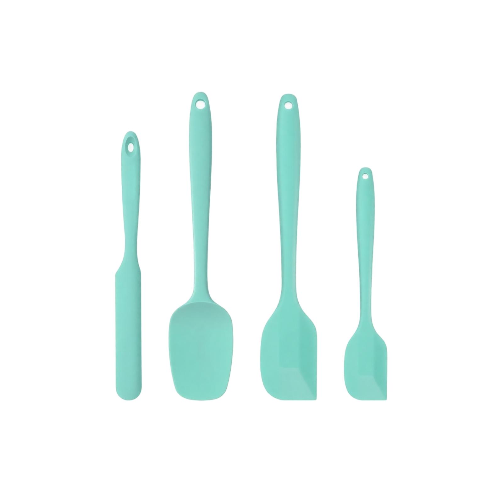 4-Piece Silicone Spatula Set, One-Piece Design for Baking and Cooking One Size