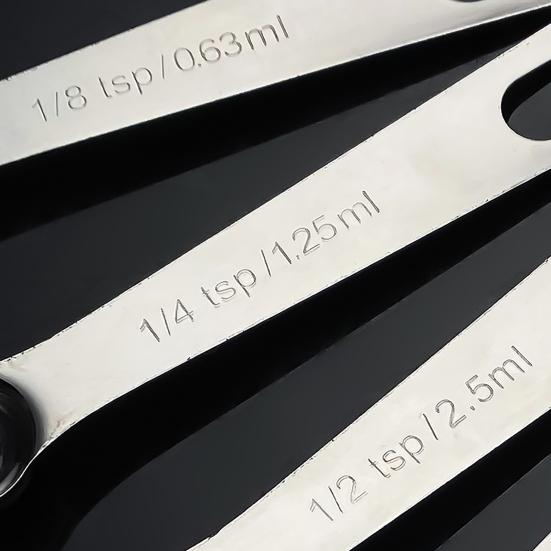 Stainless Steel Measuring Spoon Set with Scale Accurate Dosage Measuring Spoon Dishwasher Safe Kitchen Gadget for Coffee Milk Powder Spices