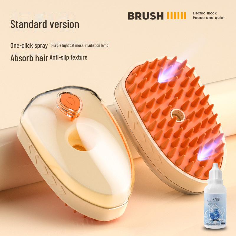 Electric Pet Massage Comb: Anti-Flyaway, Detangling Bath Brush for Cats