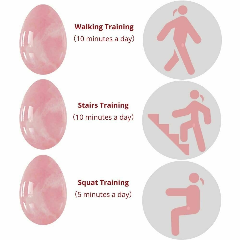 Yoni Egg Rose Quartz Jade Women Kegel Ben Wa Balls Crystal Kink Kegel Exercisers