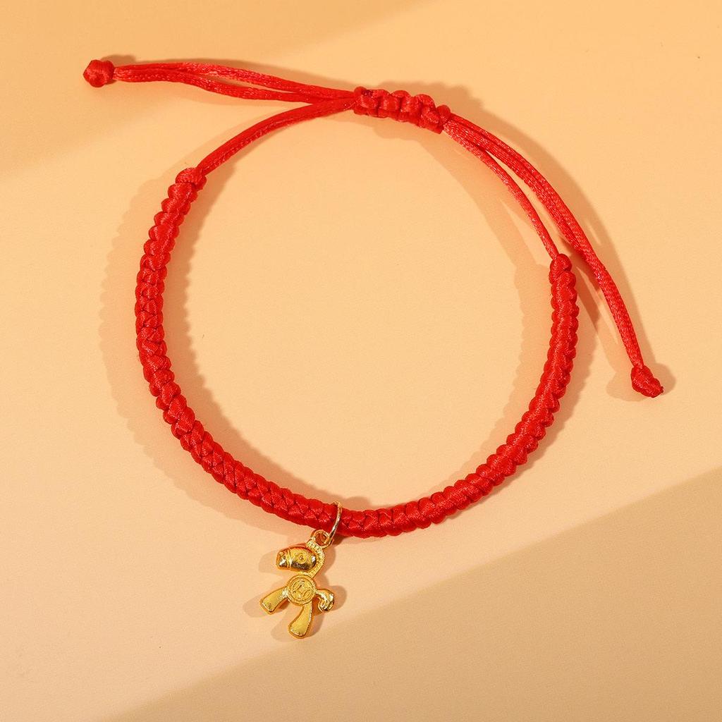 Year of the Horse Zodiac Bracelet - Red String Handmade Couples Charm for Men and Women, New Year Gift Jewelry