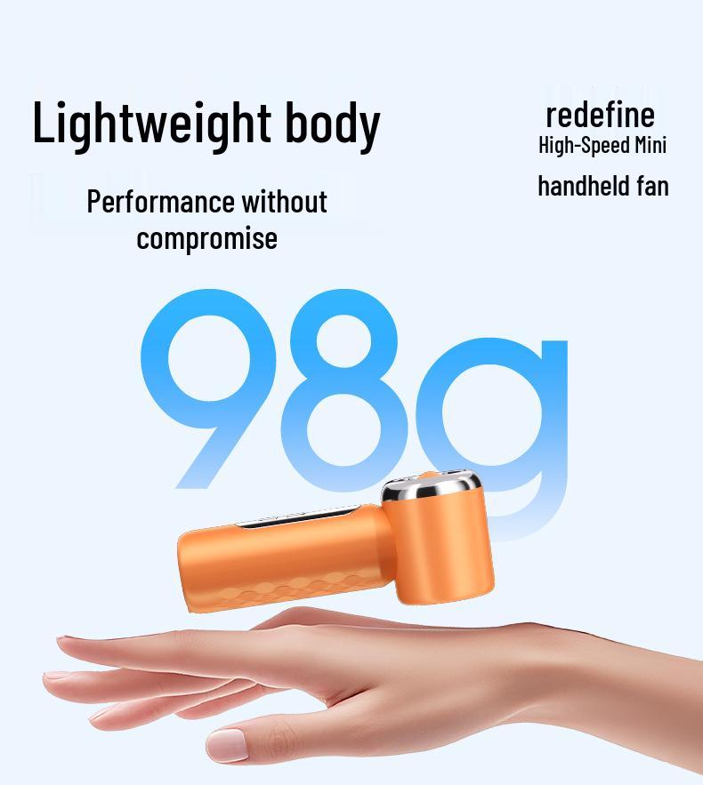 2026 Rechargeable High-Speed Mini Cooling Fan with Digital Display - Portable USB Handheld Ice Pack Fan