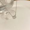 Ring Zircon Necklace Women's Summer Ins Simple Interlocking Clavicle Chain Stainless Steel Light Luxury Niche Design Accessories