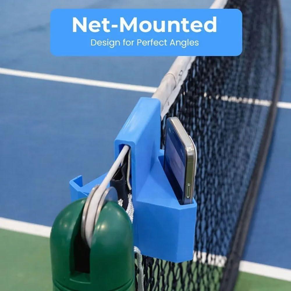 Dual Perspective Tennis Camera Mount Hanging Camera Mount Tennis Net Phone Stand  for Pickleball