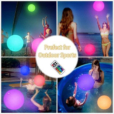Globo LED inflable grande para playa, grande, resistente al agua, para fiestas en piscinas, exteriores, jardín, juguete luminoso, bolas LED