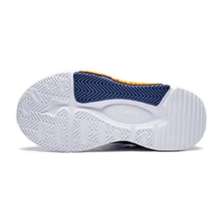 Li Ning Comfortable Versatile Non-Slip Shock Absorbing Low-Top Running Shoes Kids Sneakers Blue White YKNT124-1
