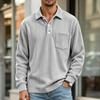 Men's Corduroy Retro Casual Collared Button-Front Shirt, Available in and Striped Patterns