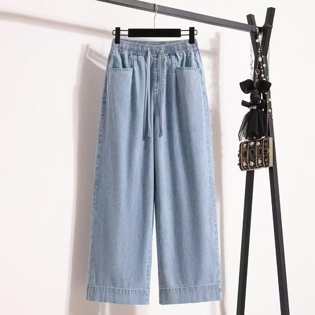 Autumn Spring Jeans Women Denim Pant Straight Trousers Fashion Female Solid Loose Casual Wide Leg Pants