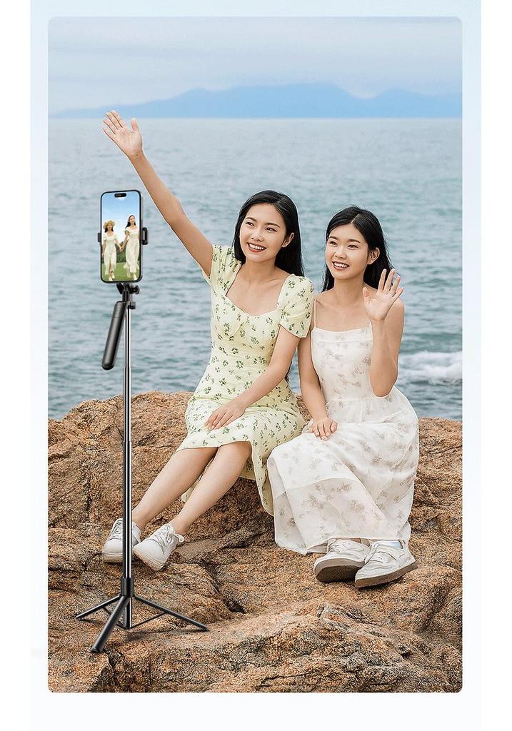 1.8m Four-Axis Mobile Selfie Stick Tripod with Fill Light and Phone Stand for Live Broadcasts