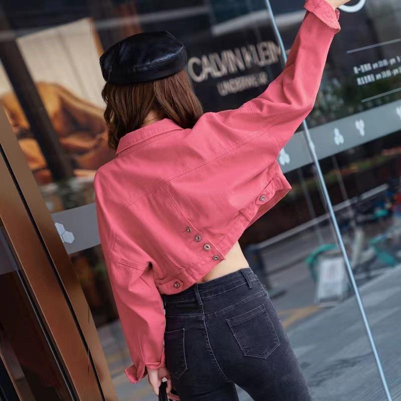 Lake Blue Women's High-Waist Petite Denim Jacket - Colorful Spring/Autumn 2025 Collection - Ultra Short Length