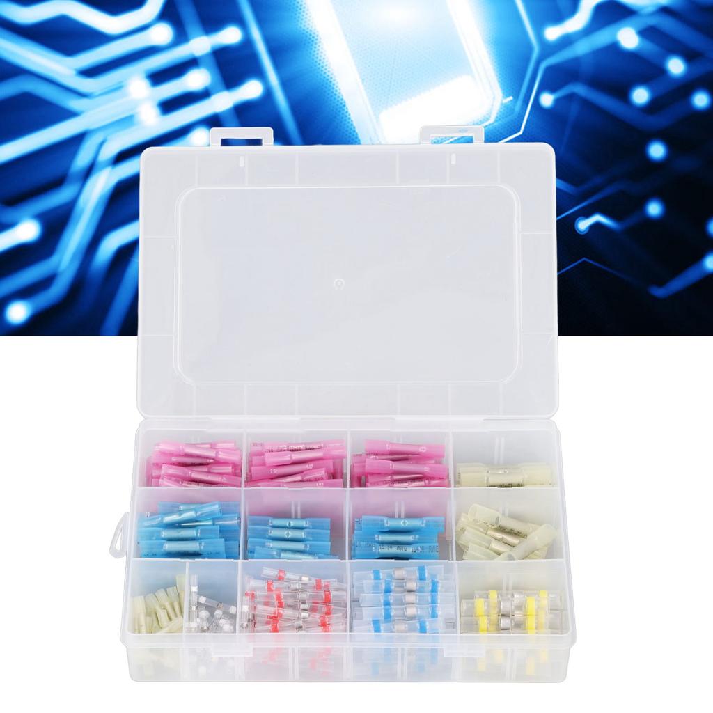 250 Pcs Heat Shrink Wire Connector Insulated Electrical Wiring Terminal Good Sealing Solder Wire Con