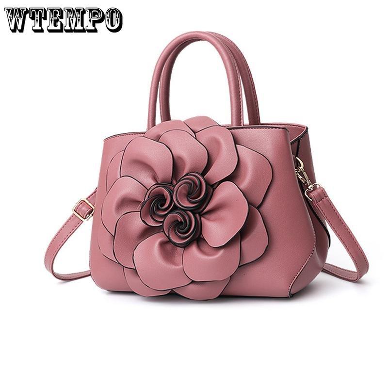 WTEMPO Women Fashion Flower Decoration Stylish Handbag Shoulder Bag Crossbody Bags