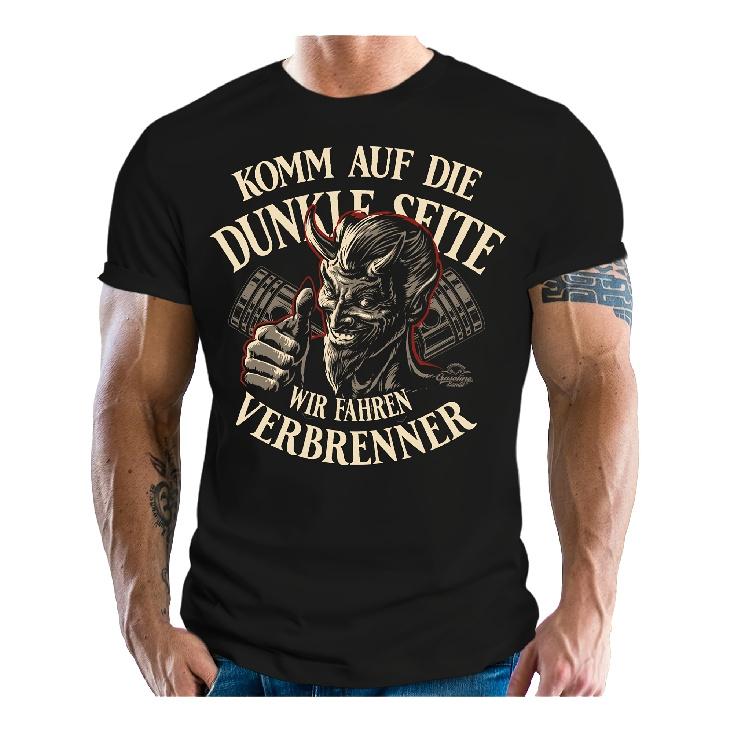 Men's Funny "Come to the Dark Side - We Drive Combustion Engines" Vintage T-Shirt - Soft Breathable Loose Fit Tee Suitable for Car Lovers, Casual