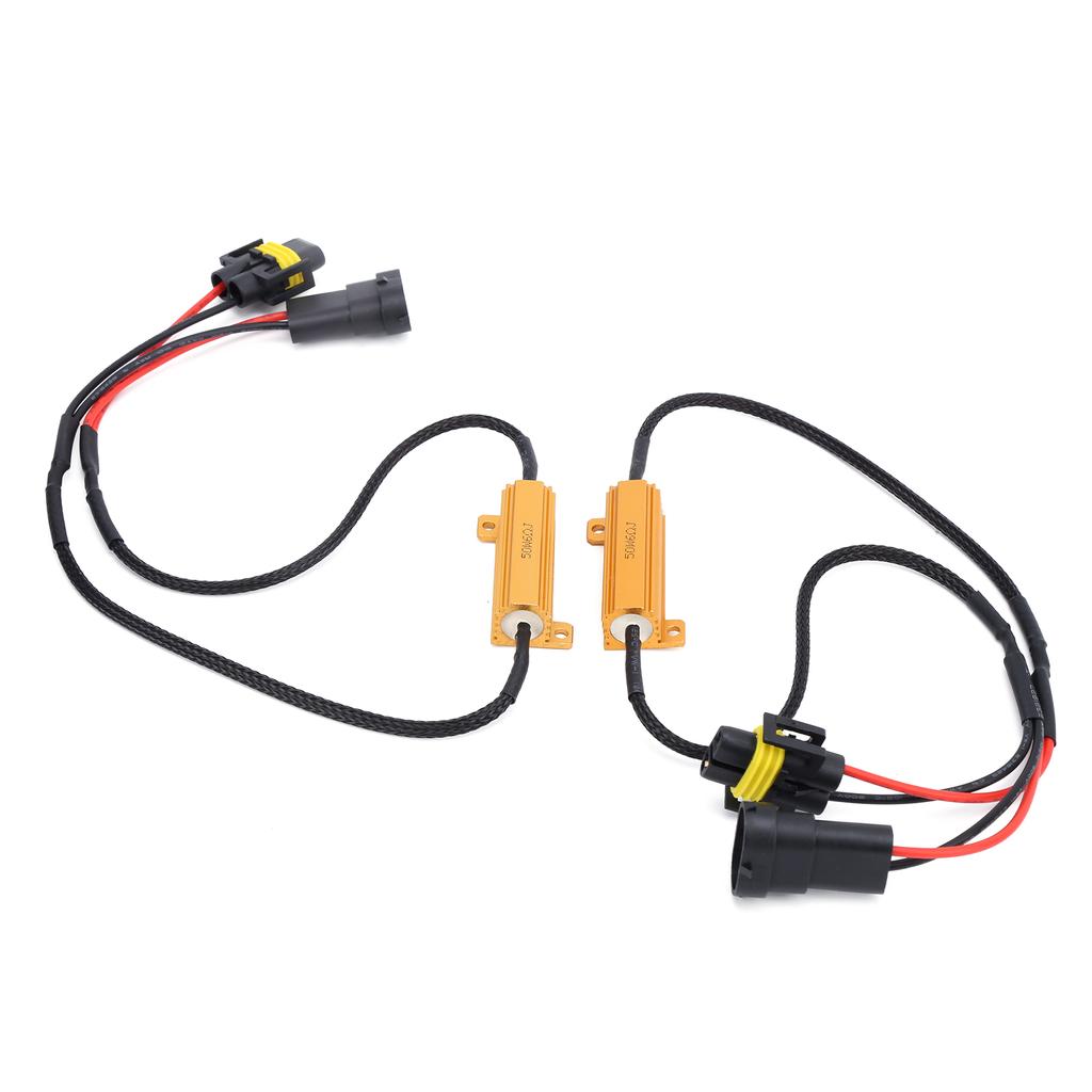 2PCS Load Resistor Adapter 50W 6 Ohm H11 880 881 LED Metal for Turn Signals Fog Light